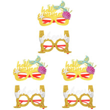 12Pièces Lunettes Pour Thème Hawaii Cadre Coloré Enfant