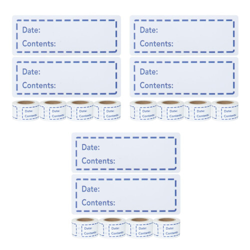 Blue Handwriting Food Labels Removable Bottle Marking Stickers