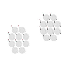 20Pcs White Metal LED Recessed Spotlight for Home Ceiling Lighting