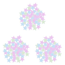 3 Pack Luminous Stars For Crafts Decor Romantic Decals Child 100pcs