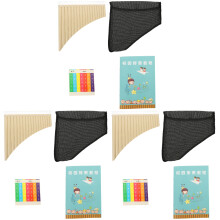 3Sets Hoogwaardig Panfluit C-Toon Muziekinstrument Voor Educatie Beige