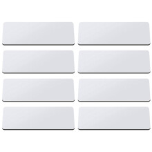 8Sets Black Blank Name Badge Pins for Office Work Sublimation DIY