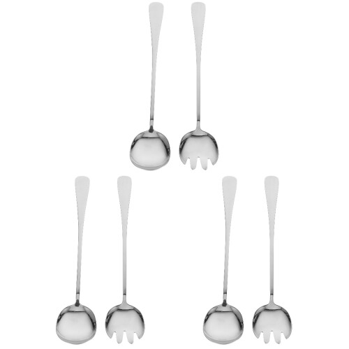 3Sets Serveerlepels Van Metaal Met Ergonomisch Handvat