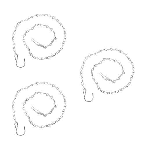 6Pcs Rustproof Silver Hanging Chains for Indoor Outdoor Use 35 Inch