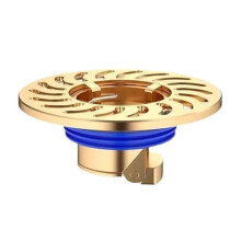 Brass Floor Drain with Removable Filter for Bathroom and Shower, Rapid Drainage All Copper Design