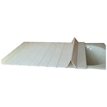 Foldable PVC Bathtub Cover and Tray with Waterproof Tablet Holder for Dust and Heat Insulation