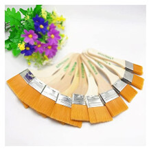 Paint Brush with Ergonomic Birch Handle, Fine Detail Art Brush 5.9cm Nylon Bristles for Gouache and Oil