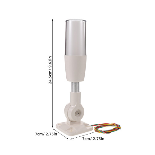 White Machine Indicator Light High Visibility LED Alarm System 1