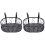 2Pcs Ironwork Hanging Flowerpot Holder Black Rack for Balcony and Yard 2