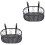2Pcs Ironwork Hanging Flowerpot Holder Black Rack for Balcony and Yard 3
