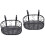 2Pcs Ironwork Hanging Flowerpot Holder Black Rack for Balcony and Yard 4