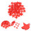 60Pcs Red Plastic Star Shaped Light Covers for 5Mm LED String Lights 5