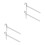 4Pièces Pieds Inoxydables Ruche Stables Design Simple Argent 5