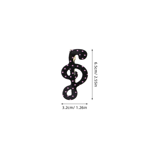 6Pcs Tiny Multi Acrylic Hair Barrettes Musical Note Clips for Children 1