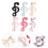 6Pcs Tiny Multi Acrylic Hair Barrettes Musical Note Clips for Children 6