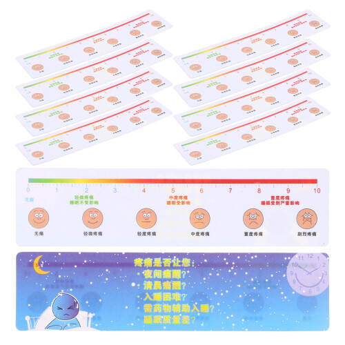 10Pcs Plastic Pain Assessment Tool Ruler for Hospital Use