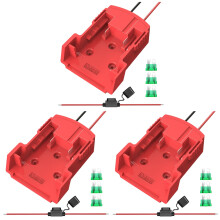 3Sets Power Adapter Kunststof, Batterijconnector Met Schroefgaten