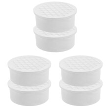 6Pcs PVC Floor Drain Covers White for Garden Balcony Use