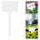 150Pcs Compact White Plastic Plant Labels T-Shaped Garden Accessories 10