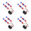 8Pcs Motorcycle Turn Signal Lights Multi Color Durable Plastic Kit 4