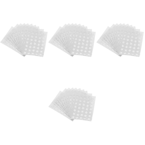4Pcs Silver Pentagram Shaped Stickers for Motivation and Incentive Use 1