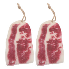 2Pcs Real Looking Fake Meat Prop Red PVC for Table and Kitchen Decor