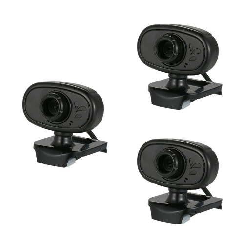 3Pcs Usb2.0 Webcam 480P with Mic Black Clip-on Computer Camera Laptop