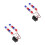 4Pcs Multi Color Motorcycle Lights Kit Plastic Strobe Visibility 2