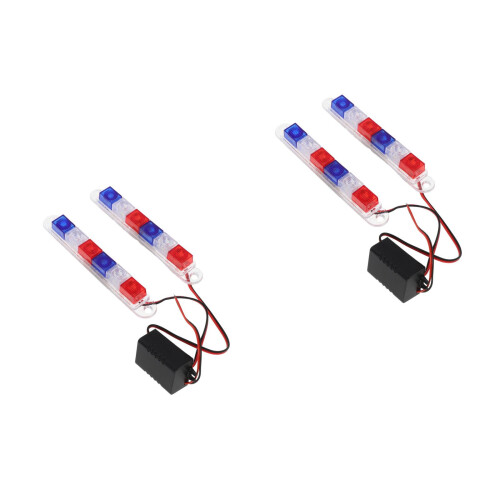 4Pcs Multi Color Motorcycle Lights Kit Plastic Strobe Visibility 2