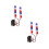 4Pcs Multi Color Motorcycle Lights Kit Plastic Strobe Visibility 5