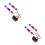 4Pcs Multi Color Motorcycle Lights Kit Plastic Strobe Visibility 6