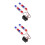 4Pcs Multi Color Motorcycle Lights Kit Plastic Strobe Visibility 7