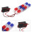 4Pcs Multi Color Motorcycle Lights Kit Plastic Strobe Visibility 8