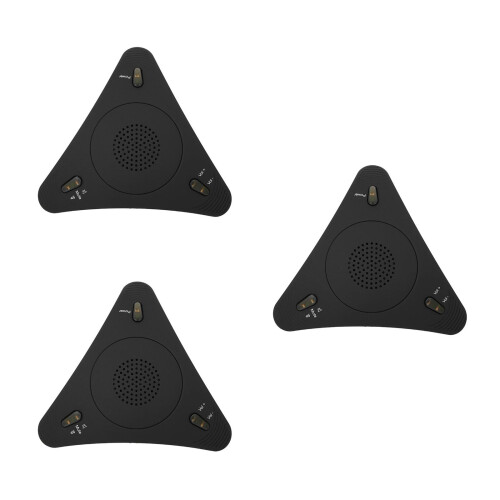 3Pièces Microphone USB Noir Pour Jeu Chat Vocal, , Plug and Play 1