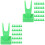 100Pcs Multifunctional Green Plastic Food Holders for Pet Parrots 2