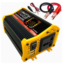 500W Pure Sine Wave Car Power Inverter 12V to 220V with Dual USB Fast Charging for Camping