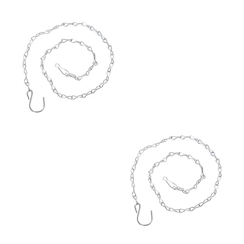 4Pcs Silver Adjustable Hanging Chains for Plants Lanterns Outdoor 1