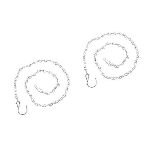 4Pcs Silver Adjustable Hanging Chains for Plants Lanterns Outdoor 2