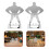 2Pièces Support Grill Saucisse Portable Argent Pour Barbecue 5