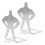 2Pièces Support Grill Saucisse Portable Argent Pour Barbecue 6