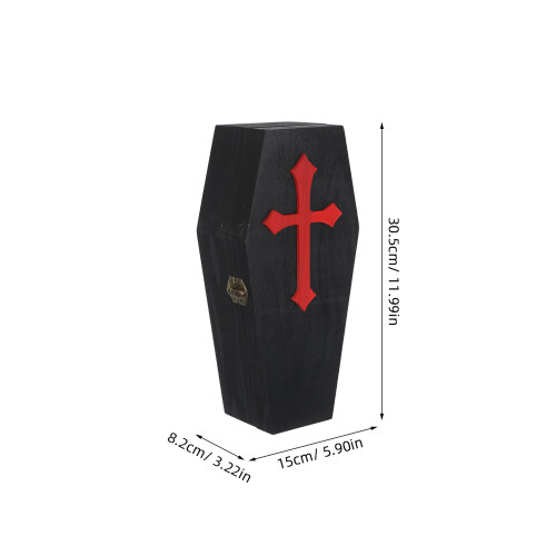 Wooden Coffin Keepsake Box Black for Candy Storage and Pet Ashes 1