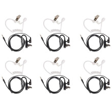 6X ÖVervakningssäKerhet Clear Coiled Acoustic Air Tube HörsnäCka PTT för Mobiltelefon
