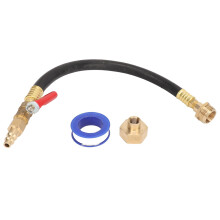 RV Winterize Kit with Brass Blowout Adapter and Shut Off Valve for Sprinkler System, Camper, Boat