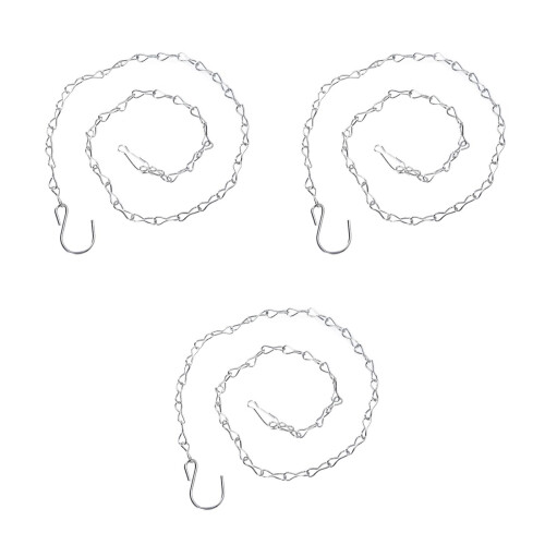 6Pcs Rustproof Silver Hanging Chains for Indoor Outdoor Use 35 Inch 2
