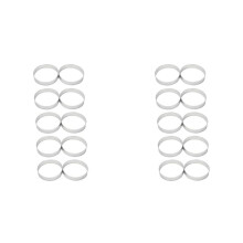 20Pcs Circular Tart Rings with Holes Stainless Steel Fruit Pie Circle Cake Ring Mousse Mold Kitchen Baking Mould 10cm