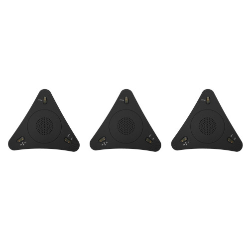 3Pcs Computer Game Microphone USB Black Driver-Free Clear Audio 2