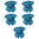 5Pcs Blue Adjustable Cat Collars Breathable Recovery Cone for Pets 6