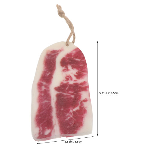 2Pcs Real Looking Fake Meat Prop Red PVC for Table and Kitchen Decor 1