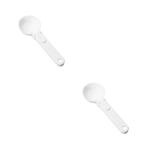 2Pcs Folding White Ice Cream Spoons for Desserts and Yogurt 1