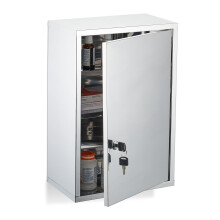 Stainless Steel Lockable Medicine Cabinet, 3 Compartments